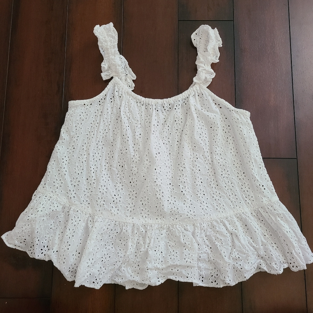 Madewell Cotton Flower Eyelet Top